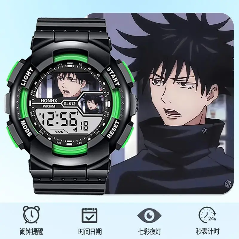 new Fushiguro Megumi cool personality fashion anime peripheral student party waterproof electronic sports watch birthday present