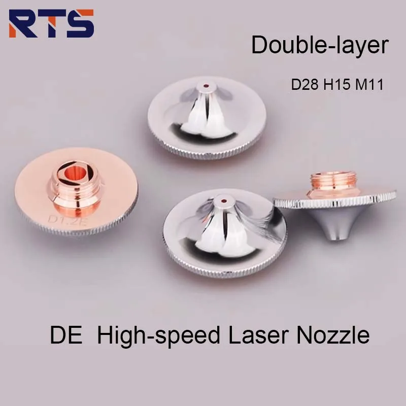 RTS D28 Laser Nozzle Double Layer Copper Nozzles M11 D1.0E For HANS PENTA/WSX Cutting Head Super Speed High Power Overspeed