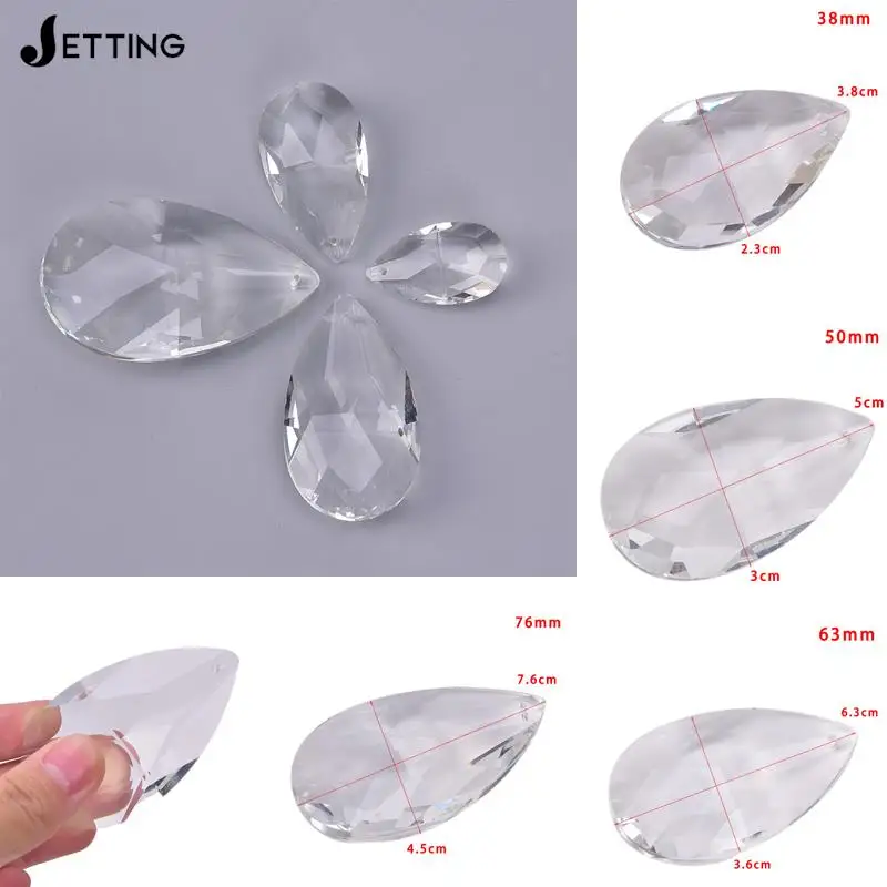 1pcs Clear Glass Crystals for Chandelier Crystals Lamp Multi Faceted Bead Hanging Drops Pendants