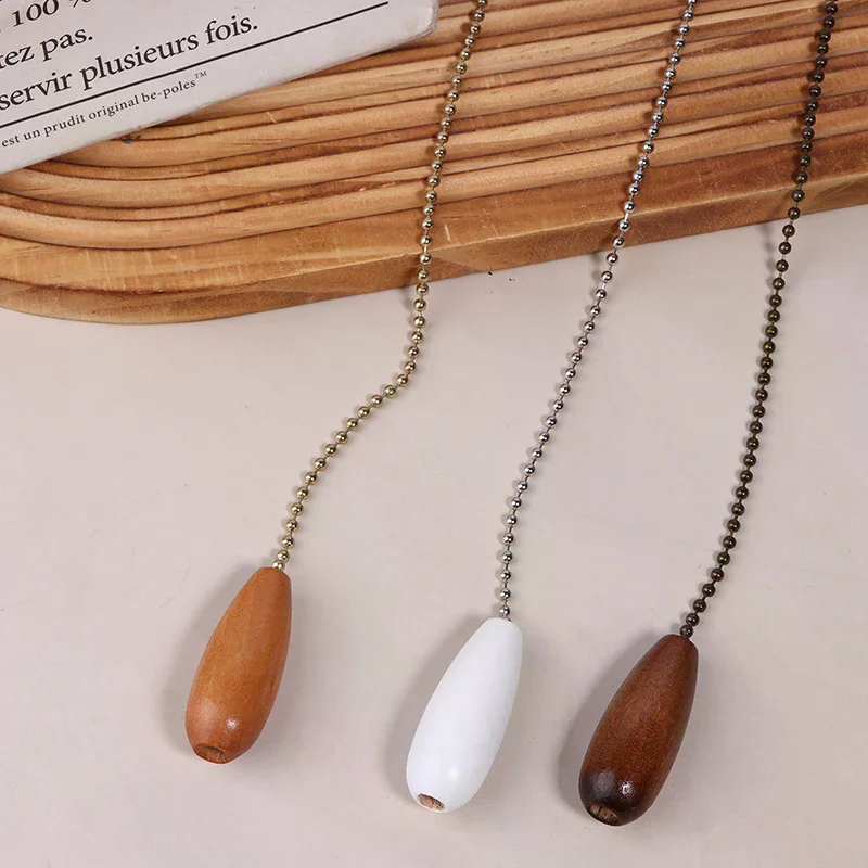 Ceiling Fan Chain Pulls Wooden Pull Chain Pendant Rope Extension Pull Chain Easy Install Removal For Ceiling Light Lamp Fan