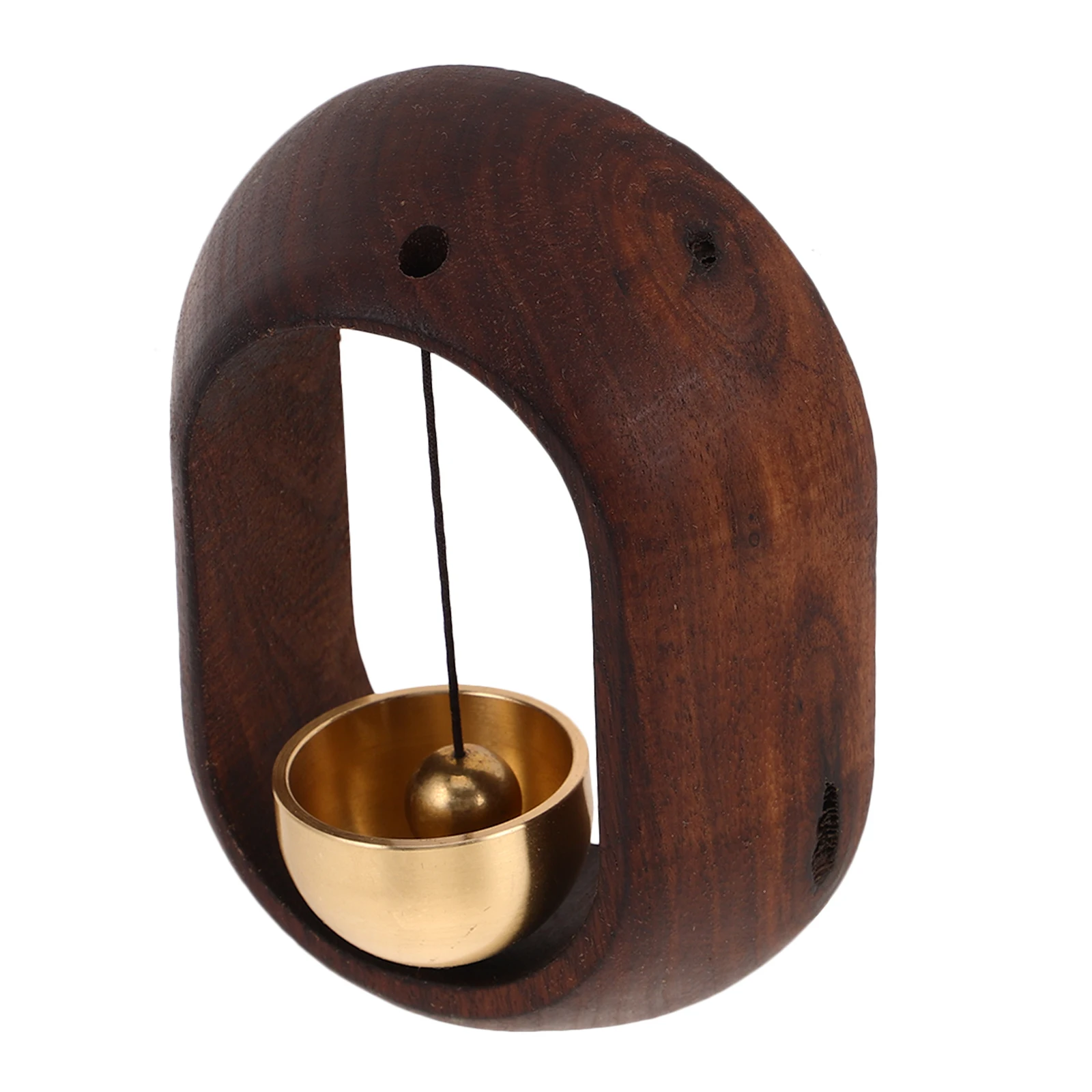 

Solid Wood Magnetic Wind Chime Copper Wood Doorbell Magnetic Wind Chime Bell Ornament Retro Entrance Decor Visitor Notification
