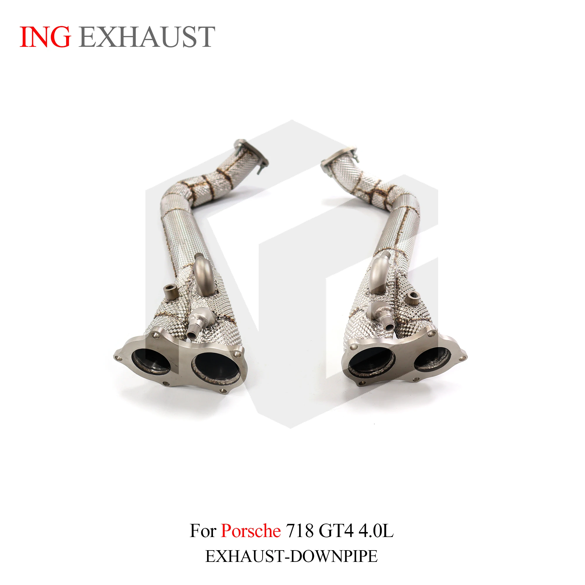 ING Catalytics Downpipe for Porsche 718 GT4 GTS 4.0T OPF GPF SS304 Nozzler Manifold Header 2019+ Exhaust Converter System