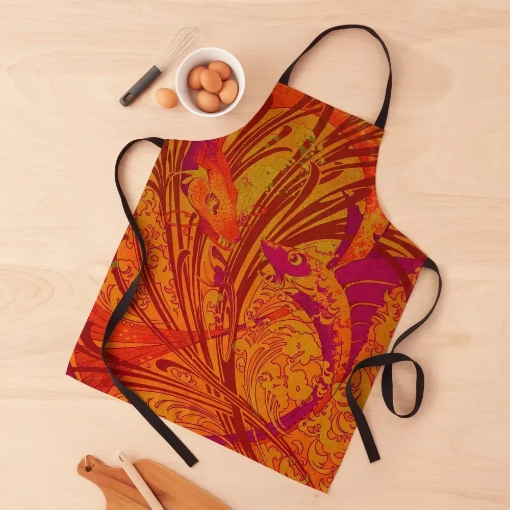 

BEAUTIFUL VINTAGE ASIAN ART! Apron For Woman For Man Haircut For Hairdresser Men's Kitchen Apron