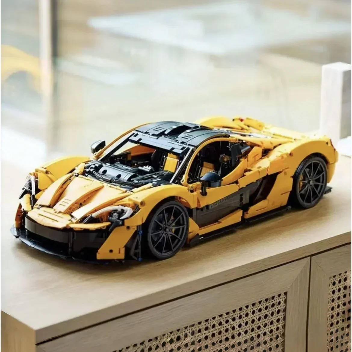 2024 New 42172 Yellow P1 Hypercar Model Building Blocks 1:8 Super Racing Car Set Bricks Technical Toys For Boy Christmas Gifts