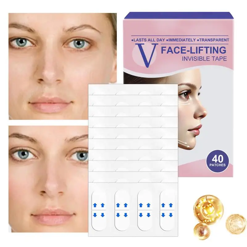 V-Shape Face Wrinkle Sagging Skin Adhesive Tape Neck Chin Sticker Anti Aging Skin Adhesive Tape Invisible Thin Face Stickers