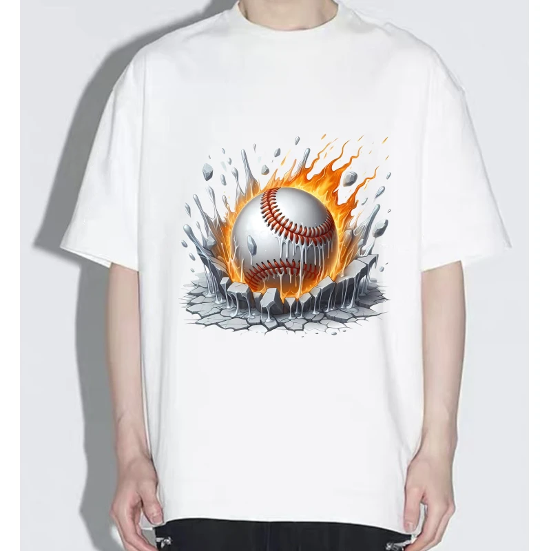 Collision Sports Heat Transfer Printing DTF Stickers Baseball Basketball T-shirt Decoration Ironing Patch Clothing Accessories