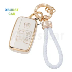 TPU Shell For Land Rover Range Rover Sport Evoque Freelander Velar Discovery 4 Jaguar XE XJ XF Guitar Car Remote Key Case Cover