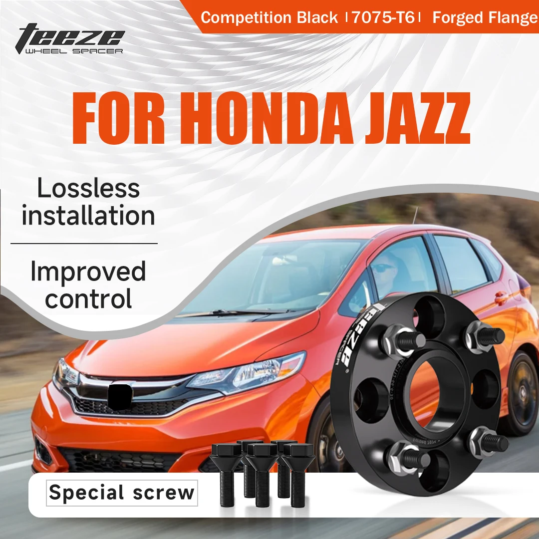 

Проставки колесные Teeze 2/4 шт., 4x100, ЦО 56.1мм, M12x1.5, черные, кованые, центрирующие, для Honda Jazz, фланцевые, 15/20/25/30/35мм