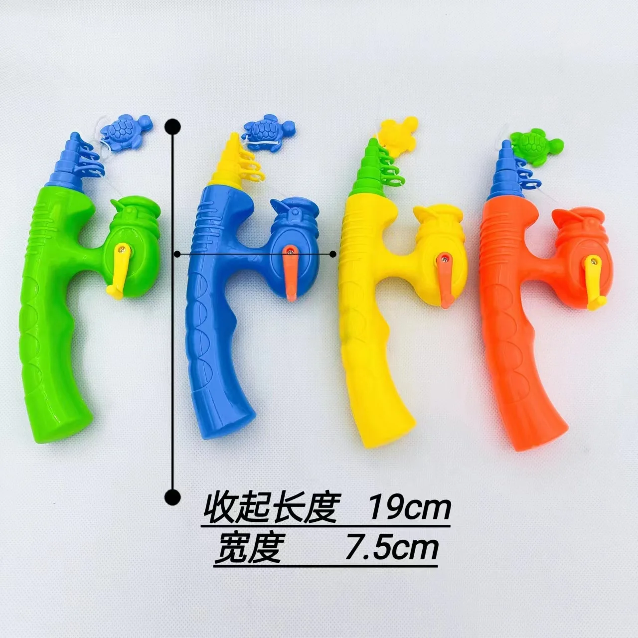 Kinder-Angelspielzeug, magnetisch, groß, gefälschter Fischstand, Puzzle, Wasserspaß, Angelspiel, künstliche Fischrute, Poolnetz, zufällige Farbe