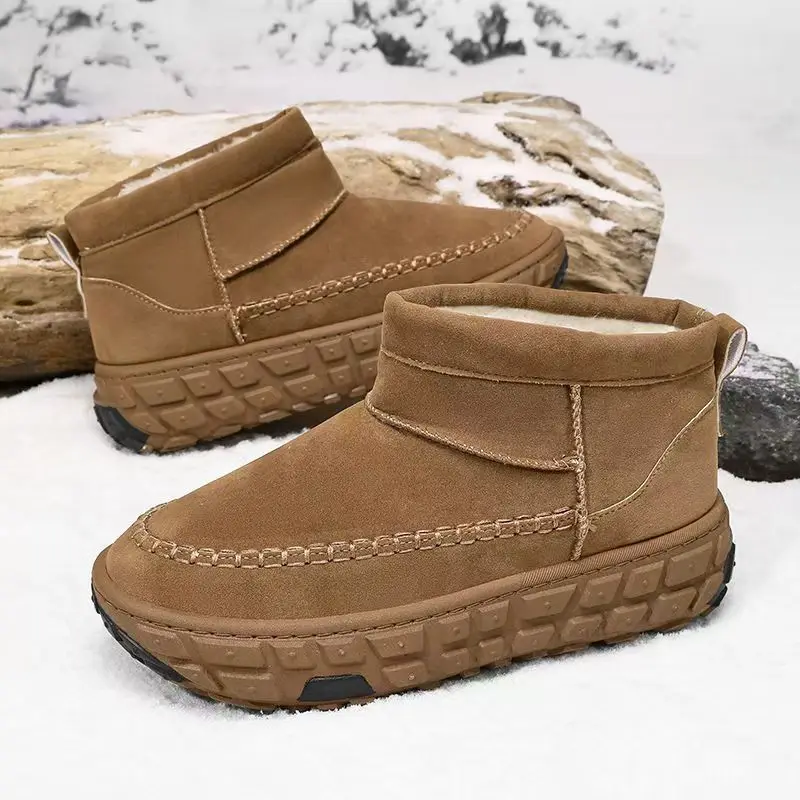 2026 الشتاء كسب الوزن الرجال سميكة مبطن الثلوج الأحذية لتعزيز الدفء المضادة للانزلاق مريحة لباس غير رسمي أحذية قطنية 40-46 #2