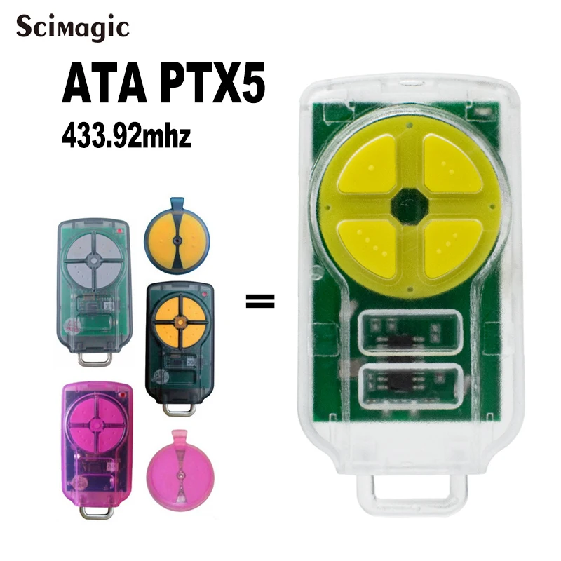 Télécommande de portail ATA pour ATA PTX5 PTX-5 TrioCode GDO PTX-5v1 PTX-5v2 GDO 11v1/6v3/6v4/7v2/7v