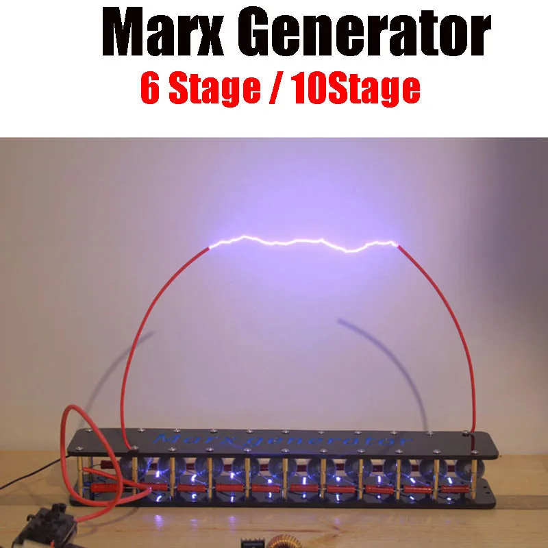 marx artificial relampago generator pulso tesla arco de alta tensao flyback driver bobina de ignicao emp stage 10stage f zvs 01