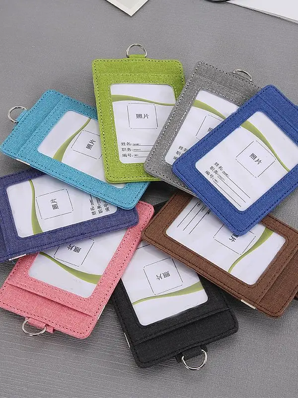 

1 шт. защитный чехол для удостоверения личности из искусственной кожи, держатель для проездного, бейджа, кредитной карты, кошелек для мужчин и женщин