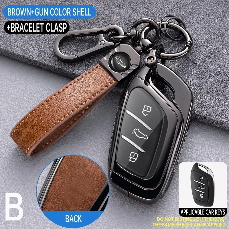 Zinc Alloy Car Remote Key Case Cover Holder Shell For MG ZS EV MG6 EZS HS EHS 2019 2020 Roewe RX5 i6 i5 RX3 RX8 ERX5 Accessories