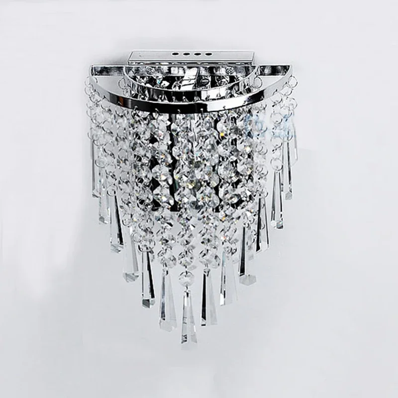 

220V E14 Wall Lamp Modern Crystal Lighting Fixtures LED Gold Crystal Wall Decorative Lights Bedroom Bedside Lamps