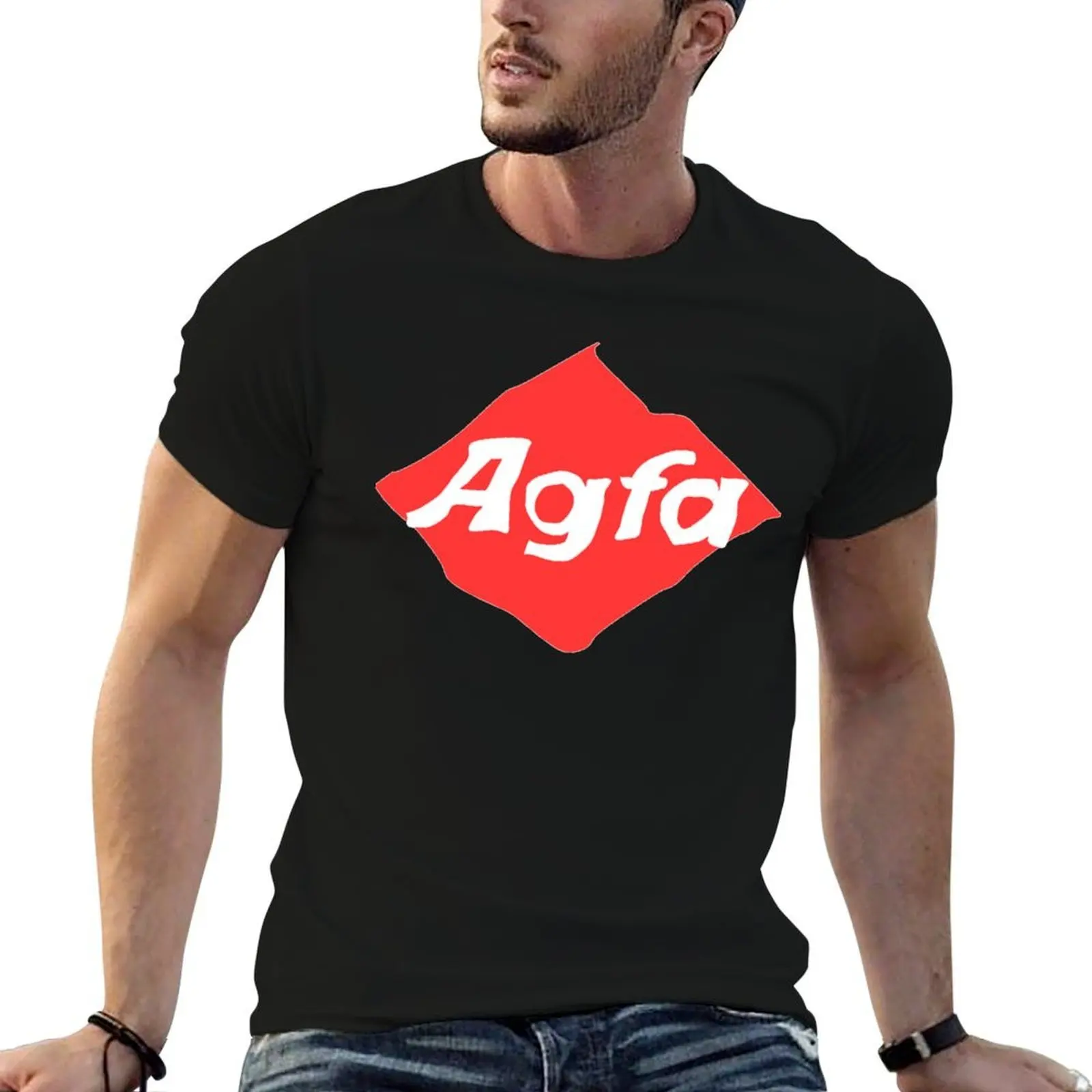 Agfa T-Shirt oversize t-shirts man man clothes mens t shirts top quality