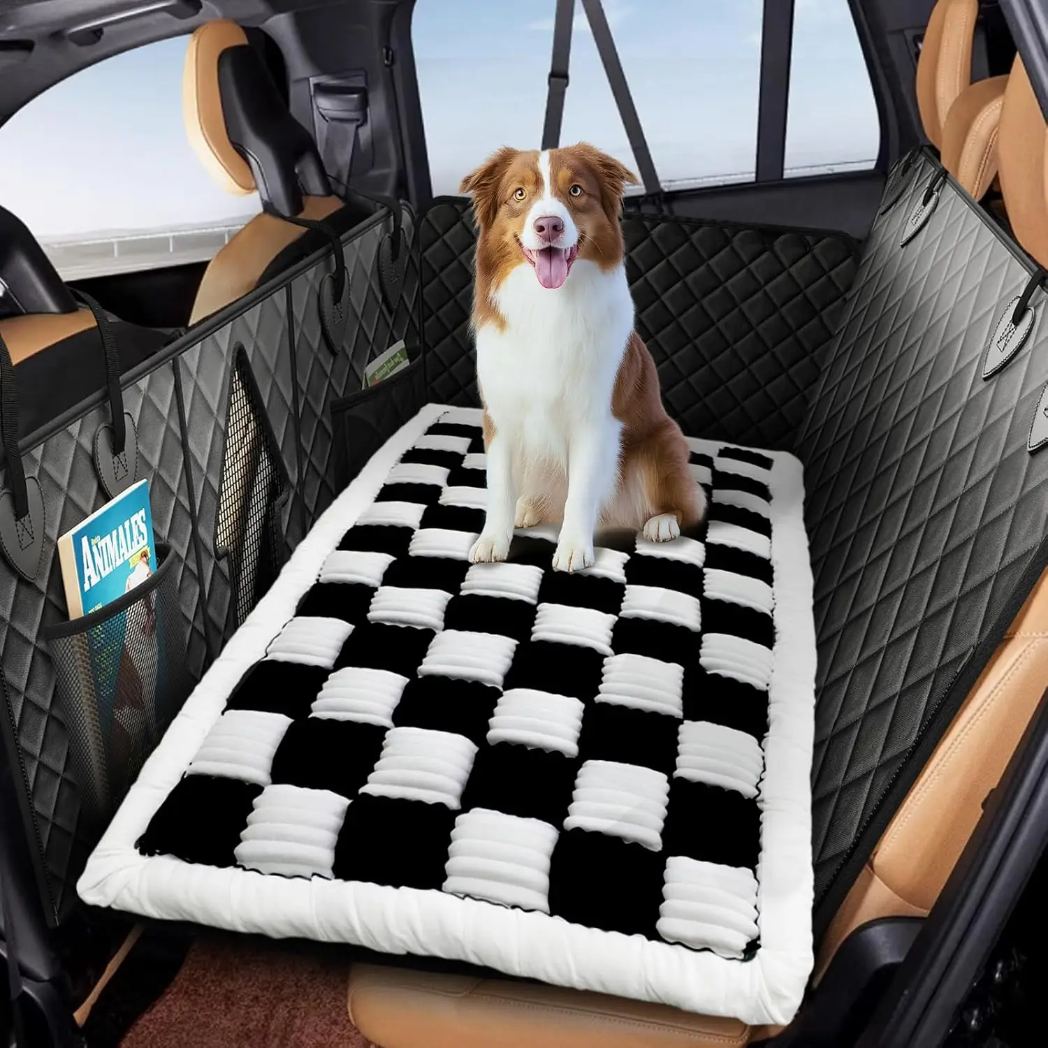 

Расширяемый коврик-лежанка для домашних животных на заднее сиденье автомобиля, роскошная лежанка для собак на заднее сиденье автомобиля, нескользящий коврик для собак на заднее сиденье грузовика с жесткой основой
