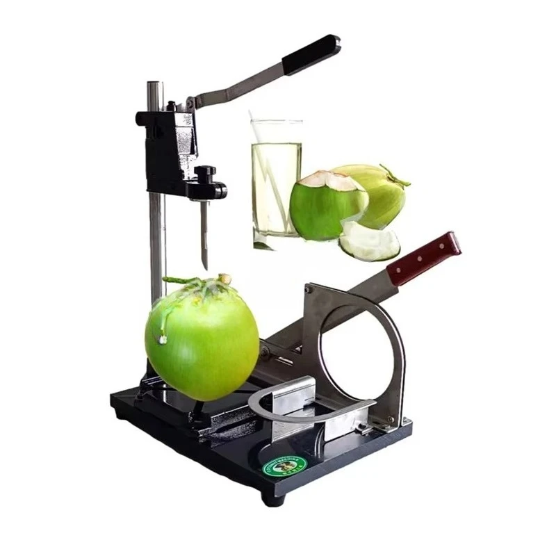 Manual Coconut Opening Machine Commercial Coconut Top Cutter Lever Type Coconut Core Extractor Stainless Steel Blade Coconut Dri