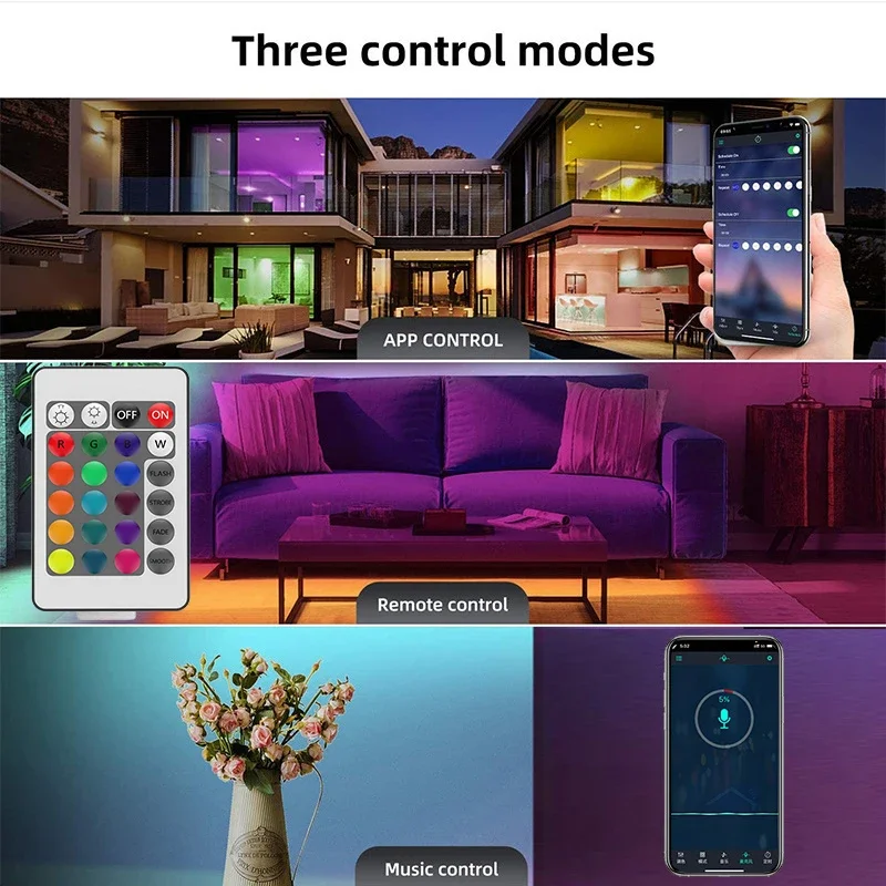 أضواء شريط LED نيون RGB، أضواء حبل نيون LED مع جهاز تحكم عن بعد للتطبيق، مزامنة الموسيقى، تصميم أضواء مرنة يمكنك صنعها بنفسك لغرفة النوم