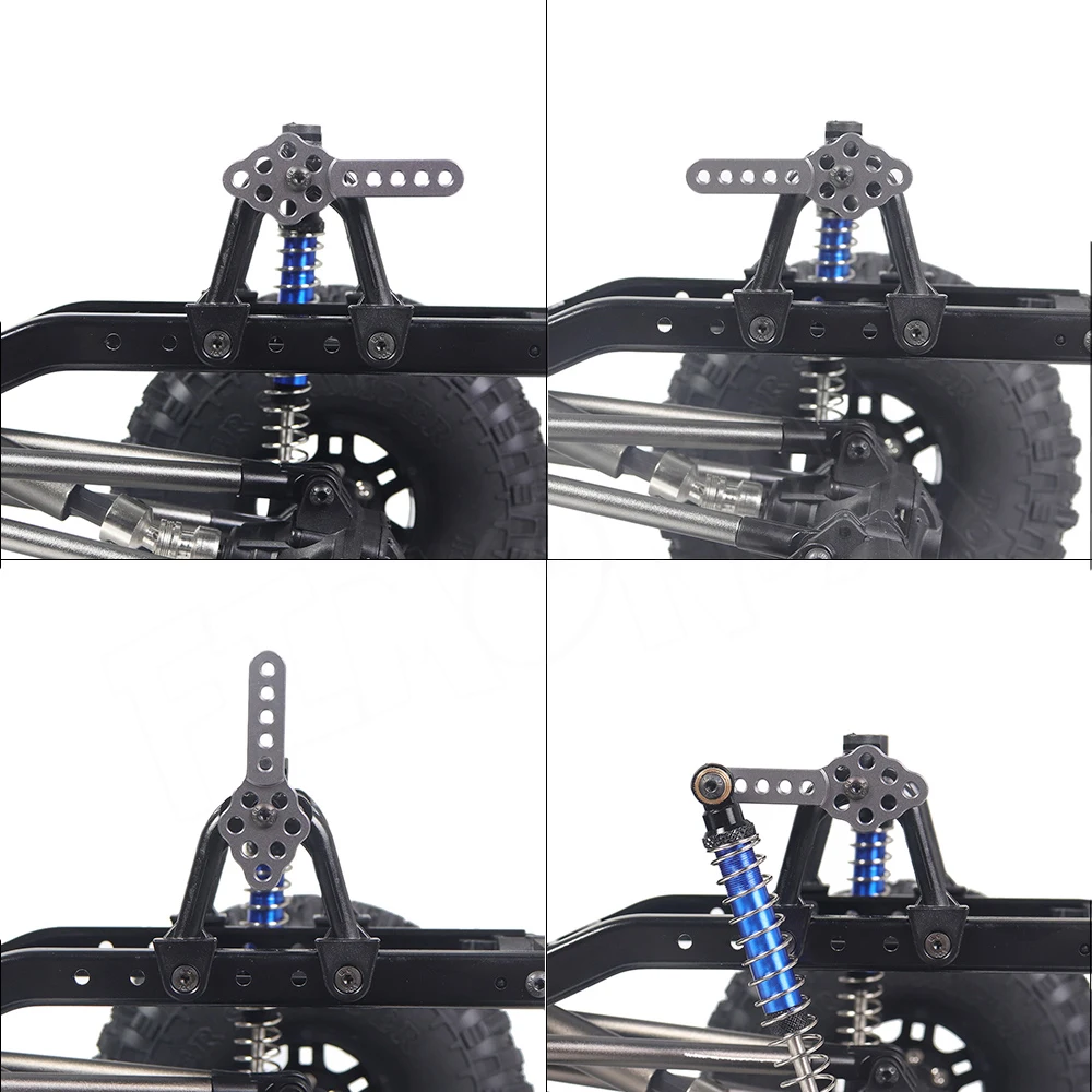 4 sztuk Metal Shock uchwyt absorbera podstawa wysokość regulowana Shock Hoops dla 1/10 gąsienica RC Axial SCX10 90046 90047 D90 części zamienne