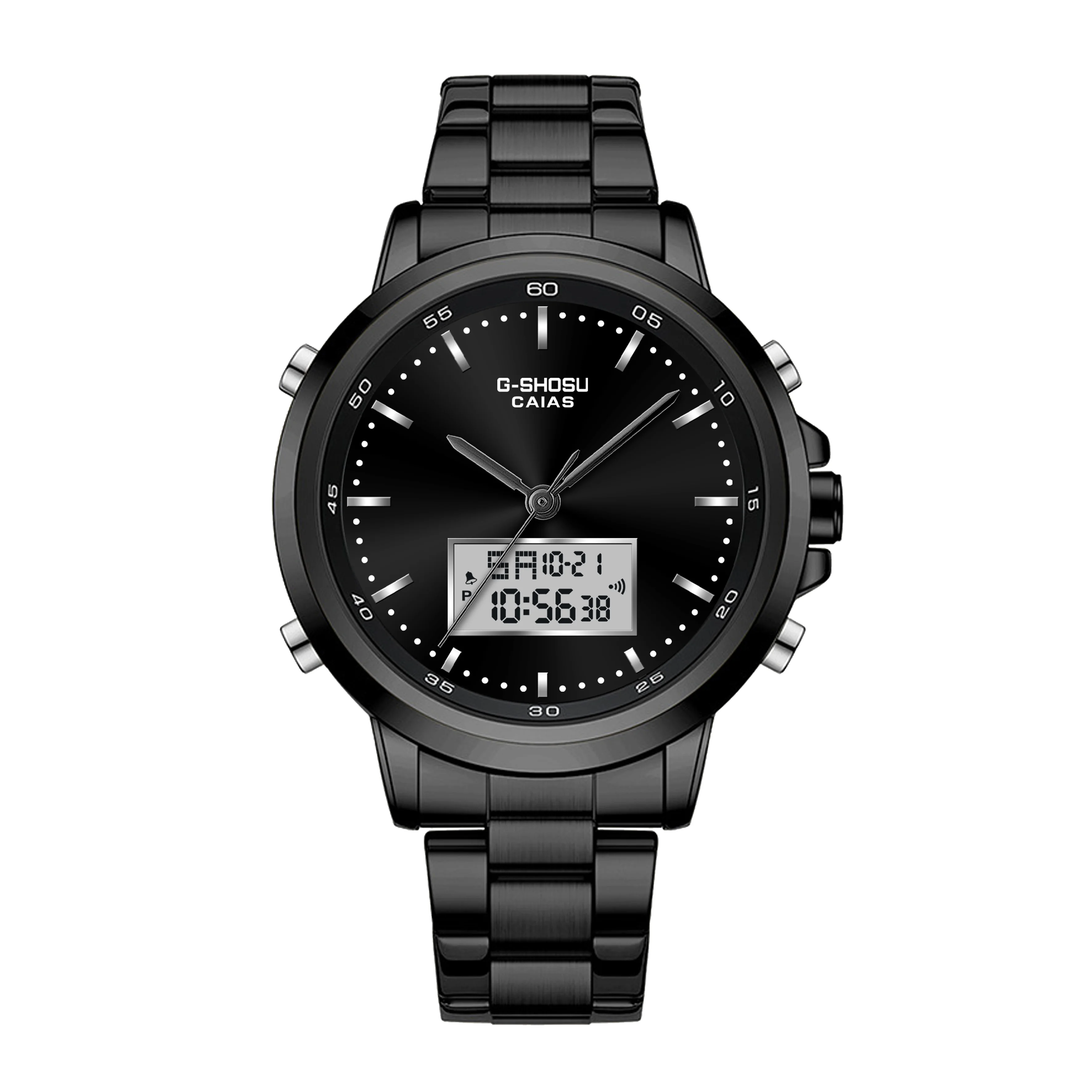 

Unisex Sports Digital Watch – Full-Featured, Large Dial, Dual LED Display, Alloy Case, Oak CAIAS Series
