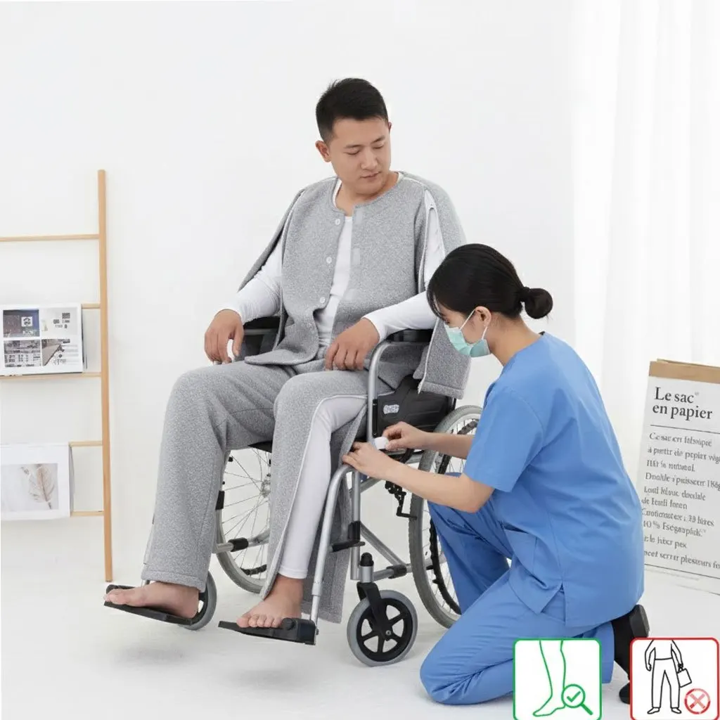 Gemakkelijk aan-uit patiëntjurk voor herstel na de operatie |   Adaptieve kleding voor breukarm-beenletsel |   Ouderen bedlegerige verpleging