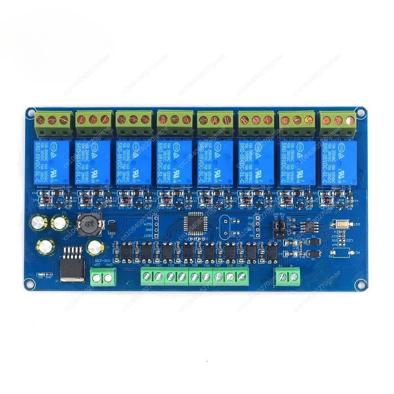 Modbus RTU 8 Relay Module RS485/TTL UART 8 Inputs 8 Outputs