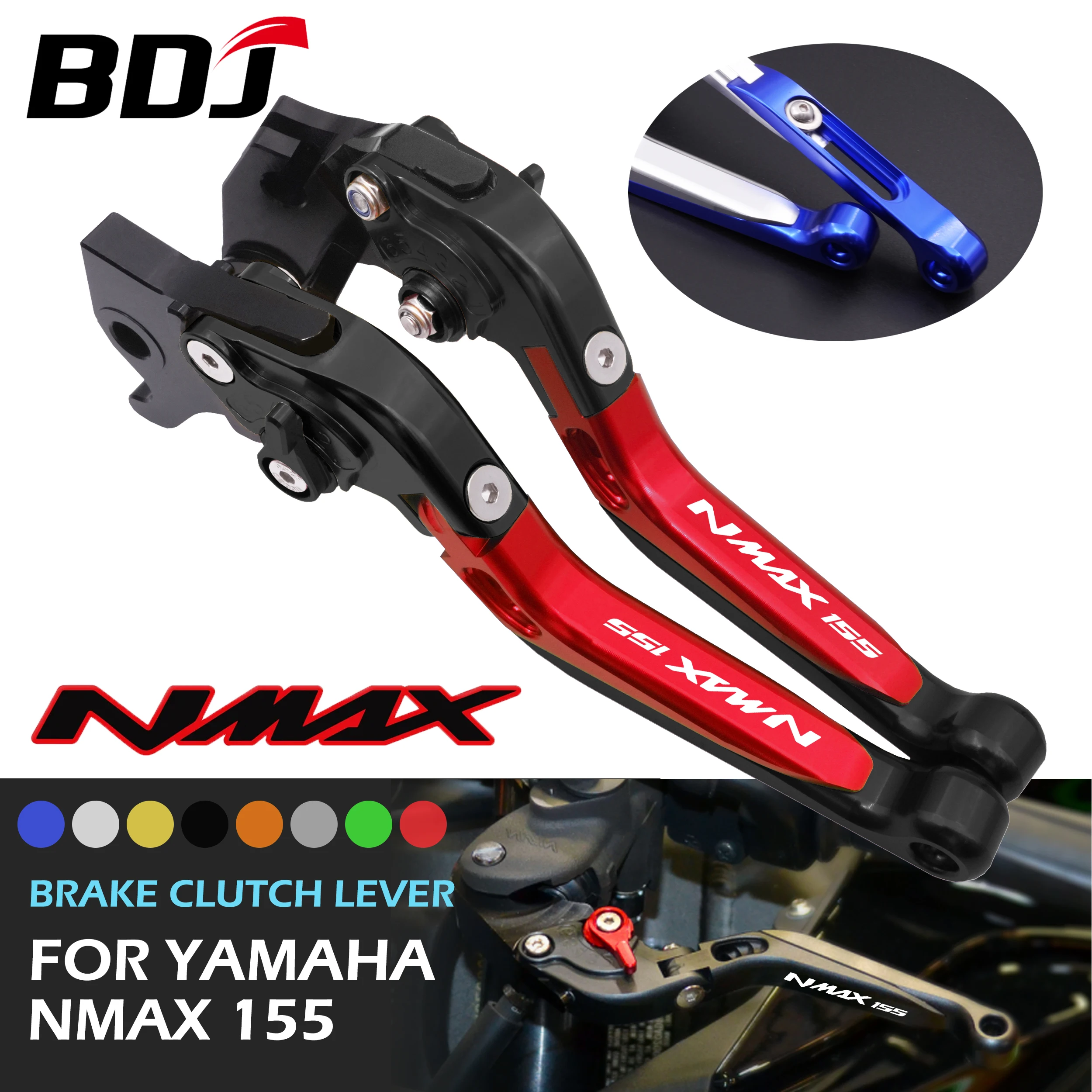 

BDJ NMAX 155 Brake Clutch Lever Motorcycle Adjustable Folding Levers Clutch Lever Brake Lever Set For YAMAHA NMAX 155 2015-2019