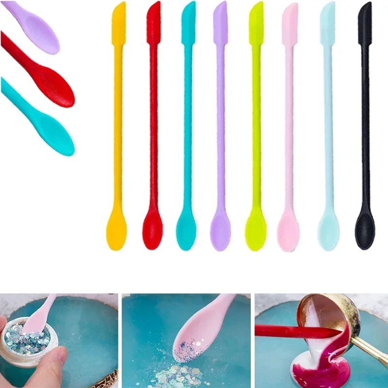 Silicone Stir Sticks DIY Jewelry Making Tools Epoxy Resin Glue Pigment Mixing Tools Stirring Rods Easy To Clean Epoxy Resin Tool