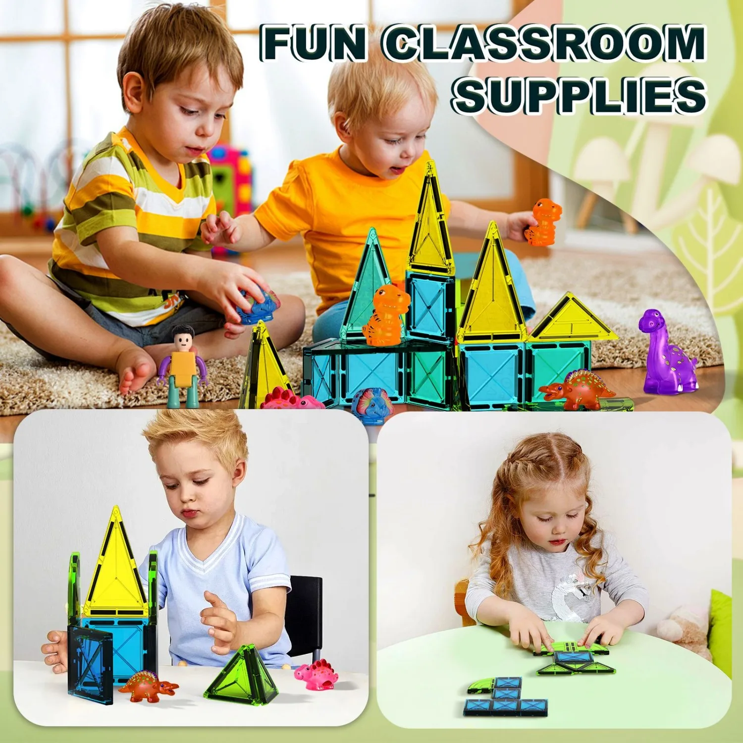 Magnetic Building Block Toy Set | 3D Stacking Magnets for Kids | STEM Educational Building Toys | Compact Portable Design (11.03