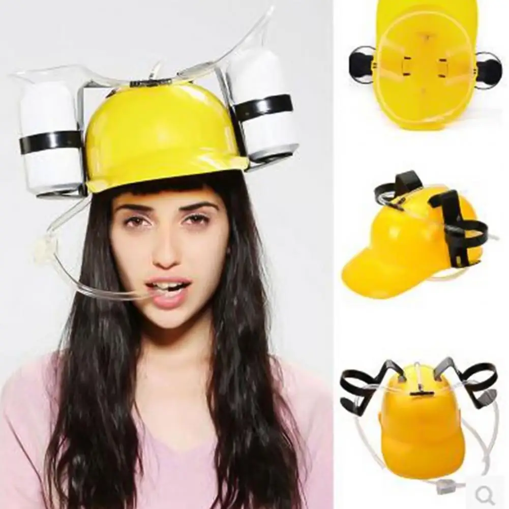 Great Drinking Helmet Portable Beer Helmet Non-slip Novelty Beer Hat Drinking Holder  Labor-saving