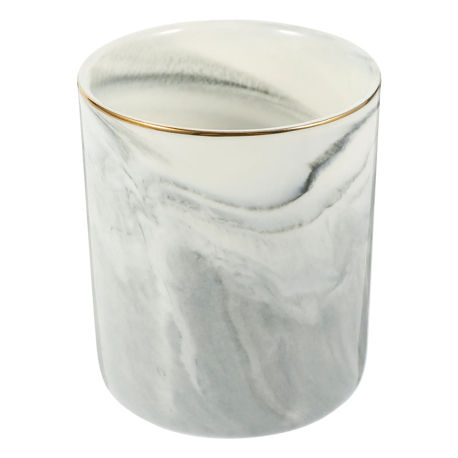 

Керамический органайзер для ручек с эффектом мраморирования, многофункциональный контейнер для хранения, подставка для кистей для макияжа, аксессуар для туалетного столика, декоративный предмет для дома