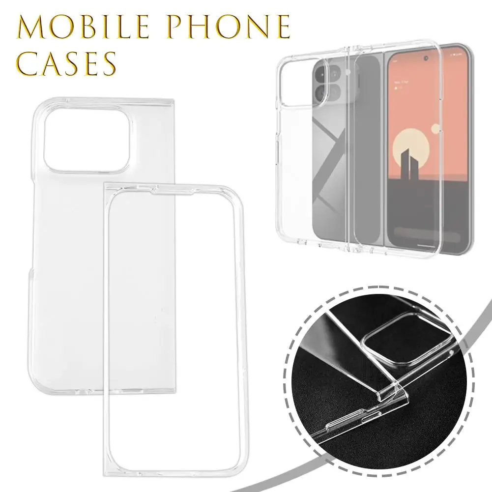 Transparent PC Case For Google Pixel 9 Pro Fold Hard PC Back Cover ANTI-YELLOW & ANTI-DROP Mobile Phone Protective Case T5P8