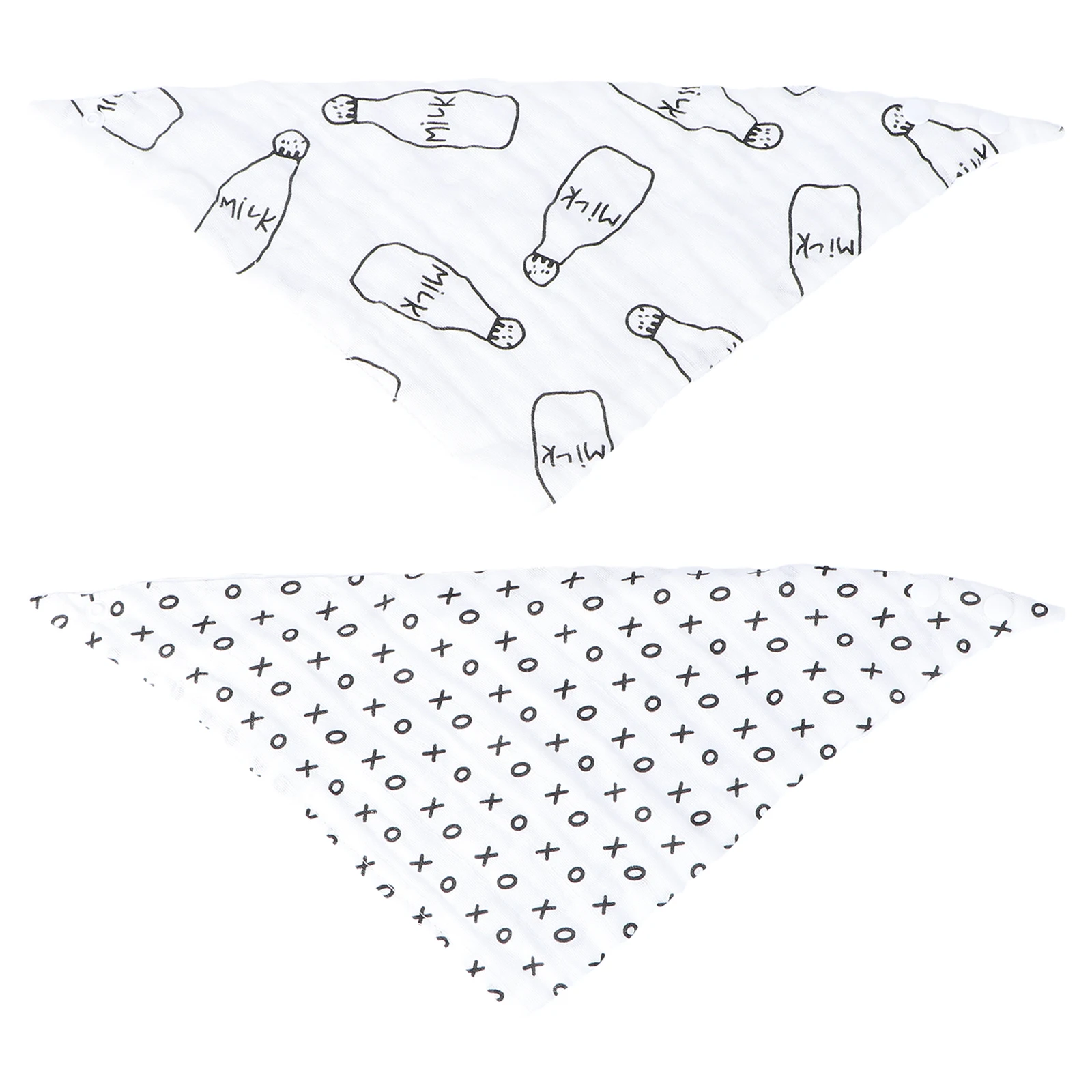 

2Pcs Baby Bibs Infant Drool Towels Premium Cotton Comfortable Touch Exquisite Detail Easy Clean Cartoon Patterns All Seasons
