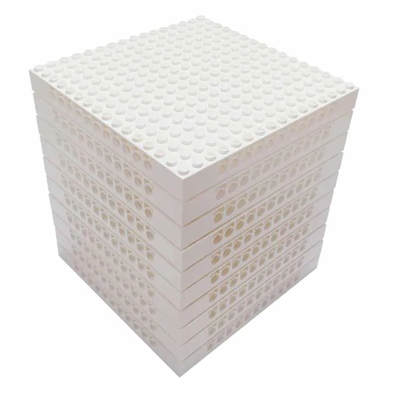 Bulk Buy White Brick 4/3 16x16 Baseplates Building Block MOC Parts Set Toys For Pixel Art Wholesale Compatible 65803 Send Pins