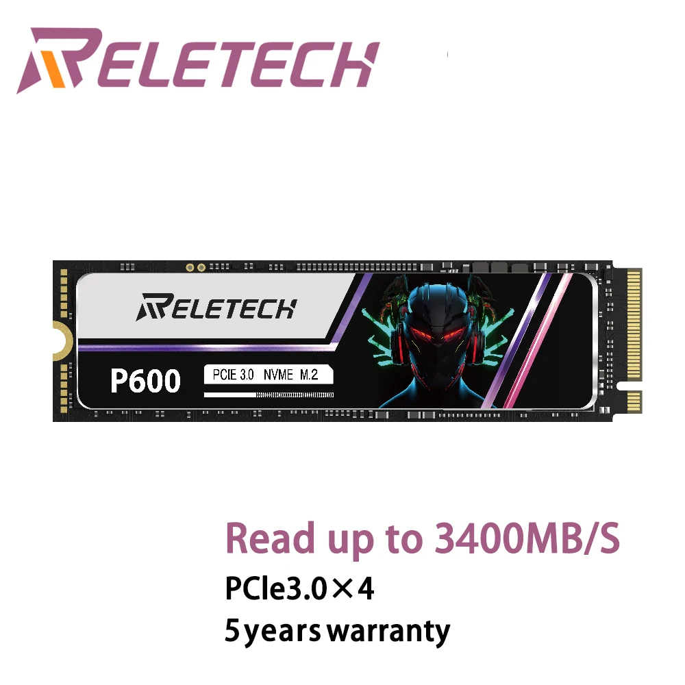 

Reletech P600 m.2 ssd 3.0×4 PCIe nvme 512GB 1TB SSD independent cache Internal Hard Disk for Laptop Desktop