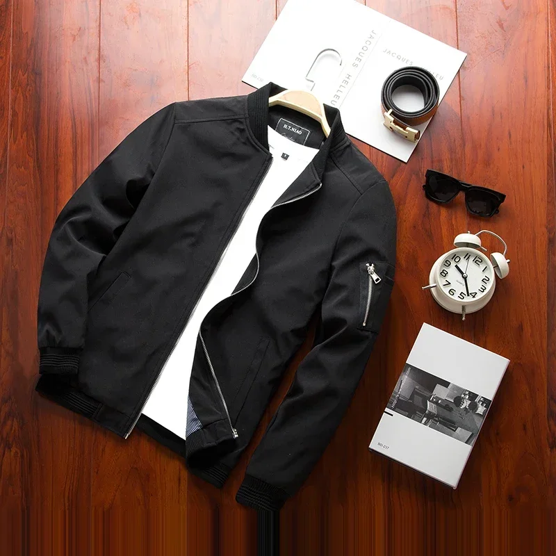 Men's 2024 Autumn New Jackets Spring Fashion WorkWindbreaker Jacket Coat Men Clothing Zipper unload Casual Jackets Men Tops