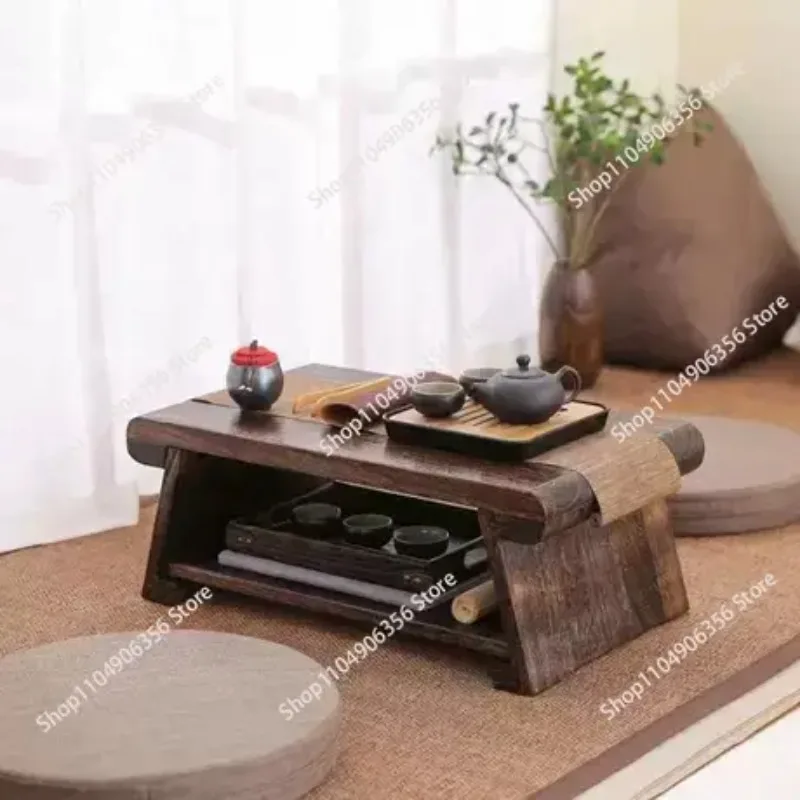 Multi Folding Wooden Japanese Tea Table For Living Room Furniture Low Modern Minimalist Compact Tatami Coffee Folding Table Wood