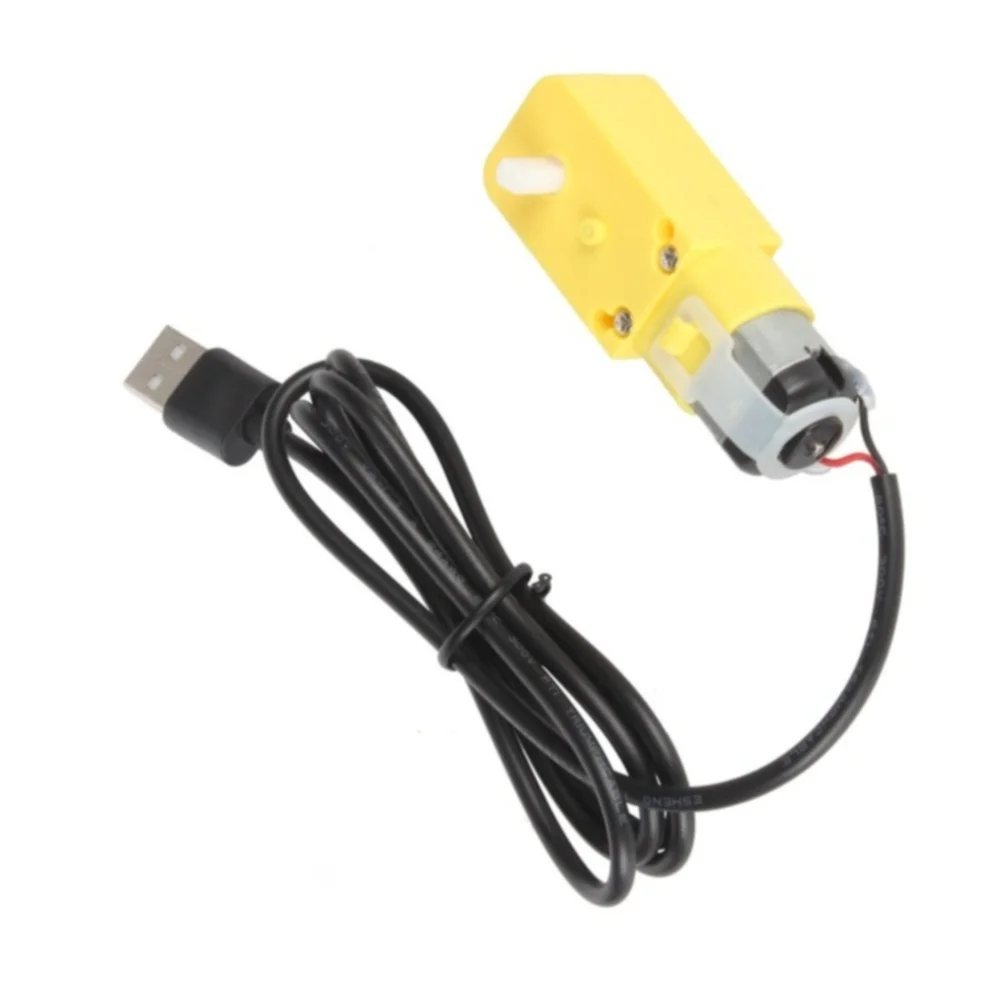 Single Shaft DC 5V Gear Motor 59 RPM 3kgf.cm Torque 1000mm Cable for 3D Printer Extruder or Bed Movement Applications