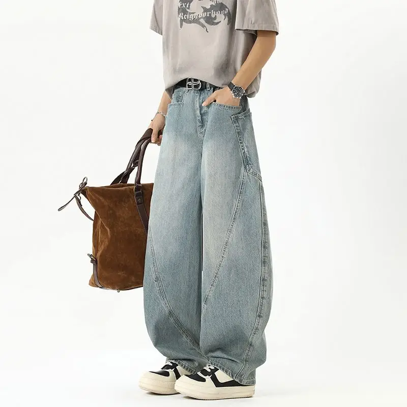 

Джинсы Kirin Carpenter 2022, мужская американская спецодежда, непринужденные прямые широкие брюки с воздушным потоком, летние брюки, универсальные брюки в стиле гранж Revival