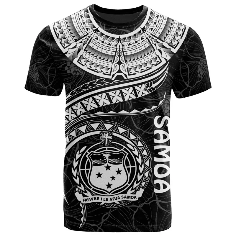 Fashion Hawaiian 3D Printing T Shirt Men Polynesian Graphic T-shirt Fashion Short Sleeves Male Clothes Tops Oversized Tee Shirts