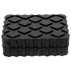 2pcs High Elasticity Black Rubber Car Jack Pad Support Blocks Trailer Leveling Pads Camper Stabilizer Rv Floor Jack
