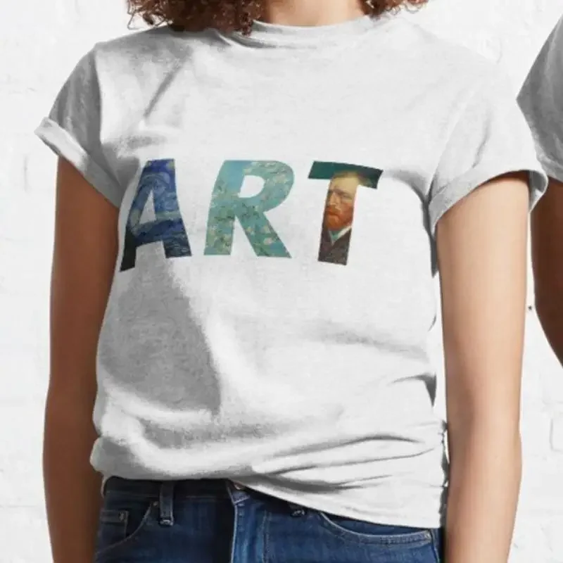 Van Gogh Vermeer Hokusai Da Vinci Klimt Collage T Shirt Starry Night Munch
