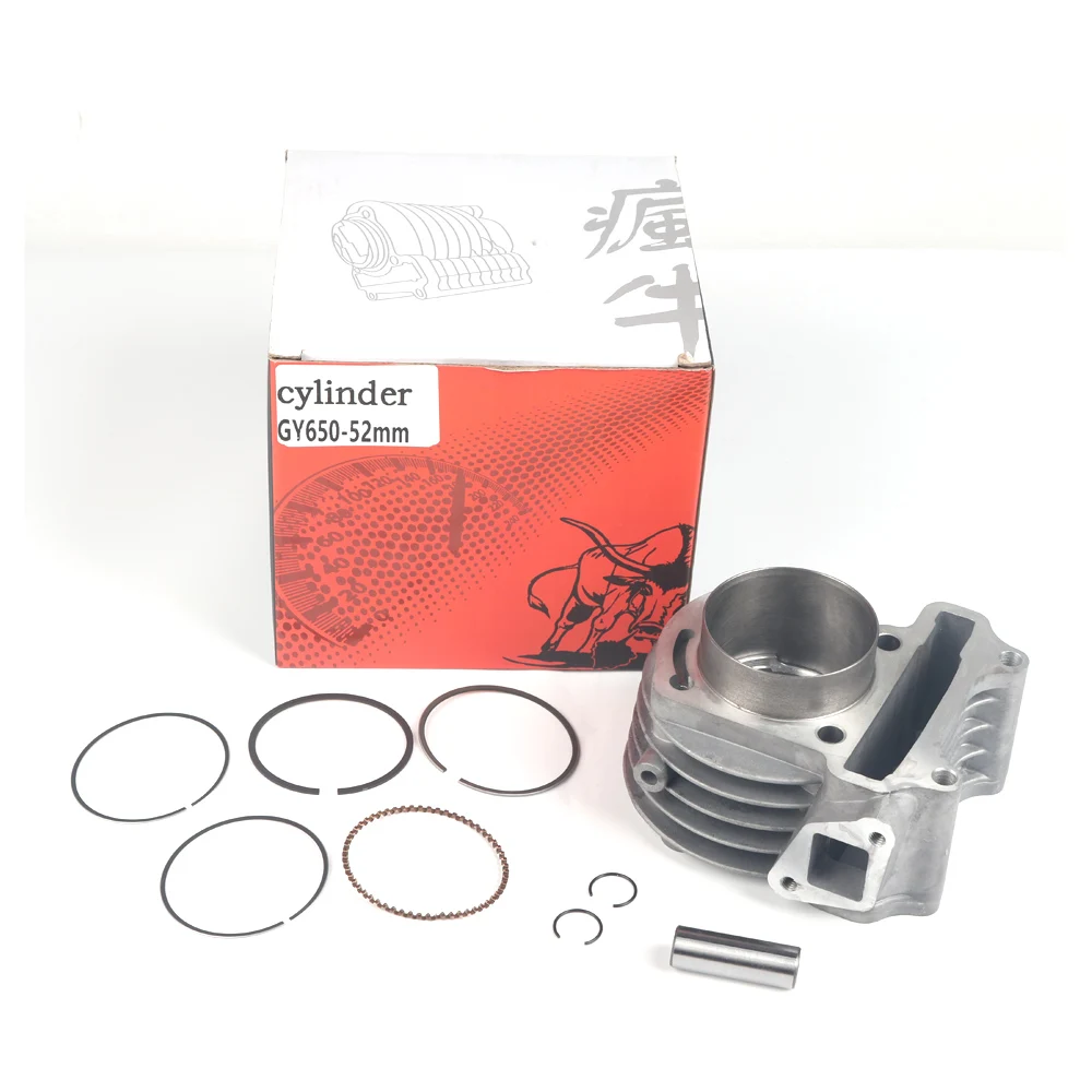 52mm Big Bore Kit Racing Cylinder For 4 stroke 139qmb 137qma GY6 50 60 80 100 Upgrade to 120 CC Add Power 20% Made In TaiWan