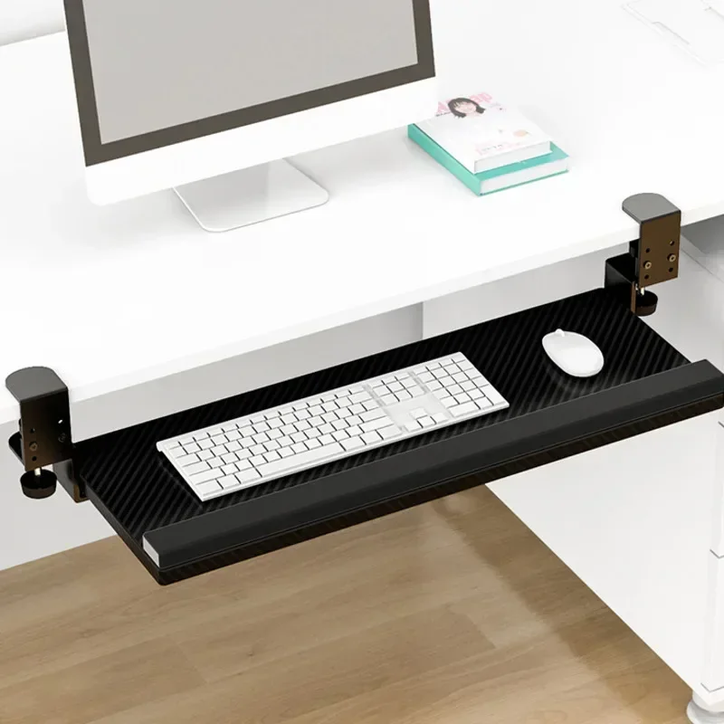 

Office Keyboard Support Slide Rail Desk, Telescopic Mouse Holder, No-Punching Under Desk Storage Solution, Neat Organizer