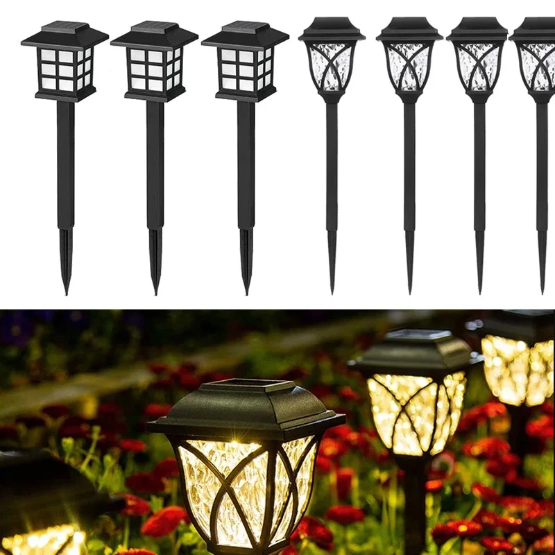 LED Solar Pathway Lights Lawn Lamp Outdoor Solar Lamp Decoration for Garden Yard Landscape Patio Driveway Walkway Lighting