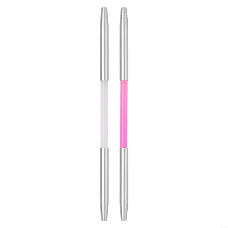 G99E 2Pcs Double Ended Brush with Clear Barrels Secure Cover Triangle Grip for Multi Purpose Art and Decoration