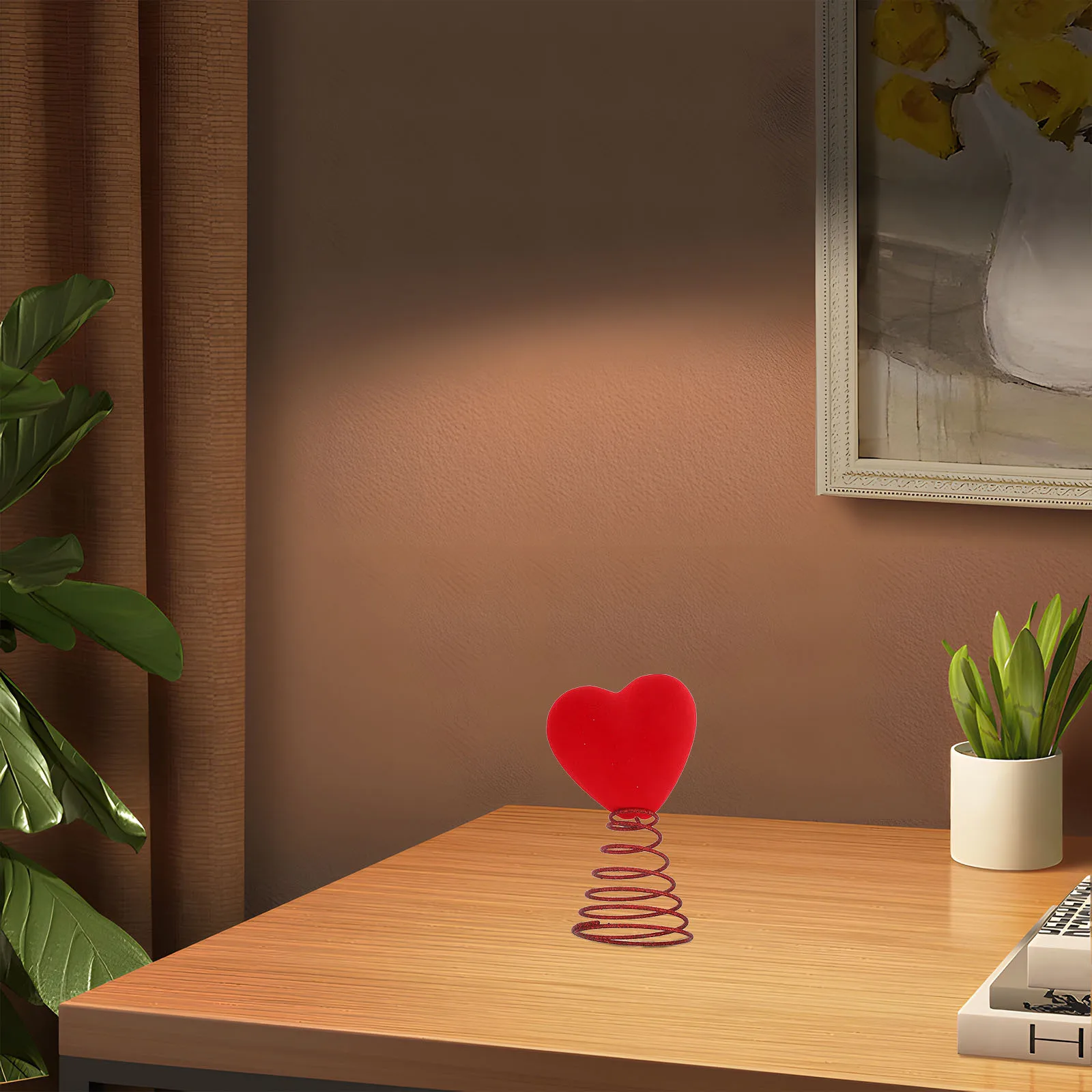 

Red Heart Valentine's Day Tree Topper Glitter Love Shape Ornament Wedding Decoration Romantic Party Supplies Glitter Heart Shape