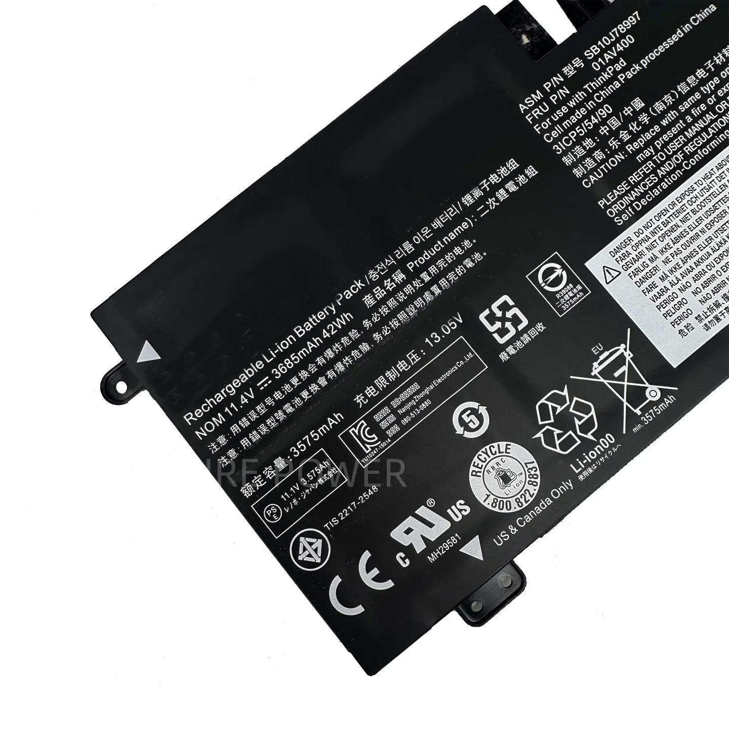 New Laptop Battery SB10J78997 01AV400 11.4V 42WH 3685mAh High Quality For Lenovo Thinkpad S2 13 01AV400 01AV401 01AV437