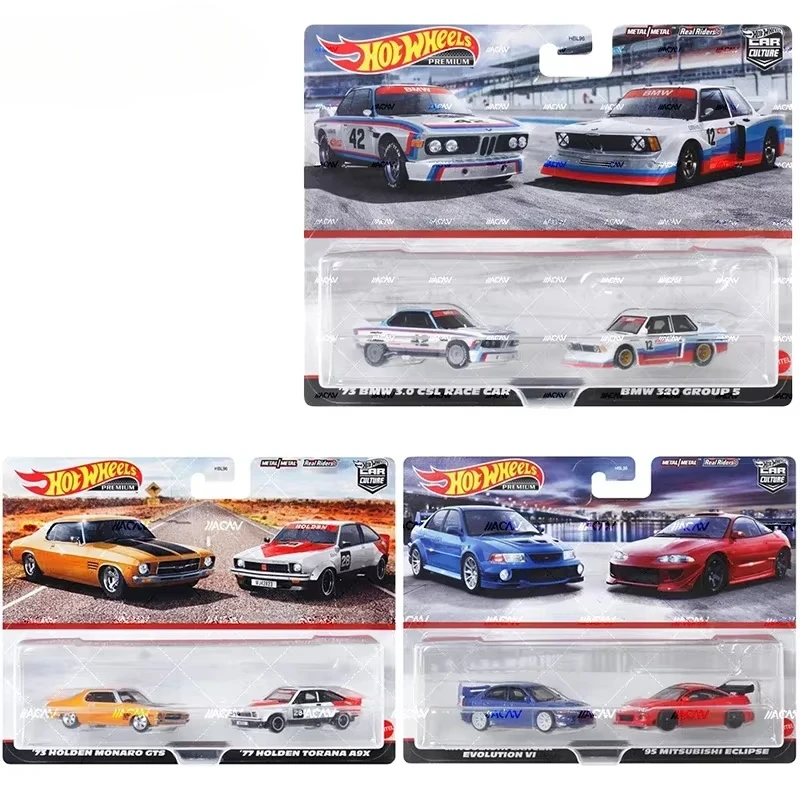 Original Hot Wheels Premium Car Metal Models 1/64 Holden Monaro Torana BMW Mitsubishi Evolution Toys for Boys Vehicle Gifts Set